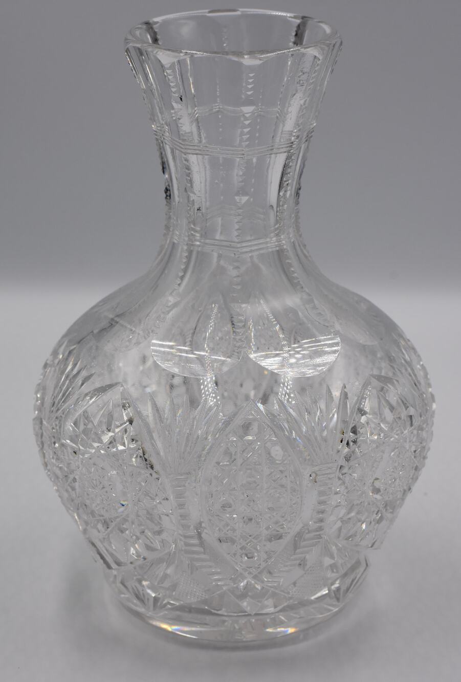 American Brilliant Cut Glass Crystal Carafe Decanter Vase